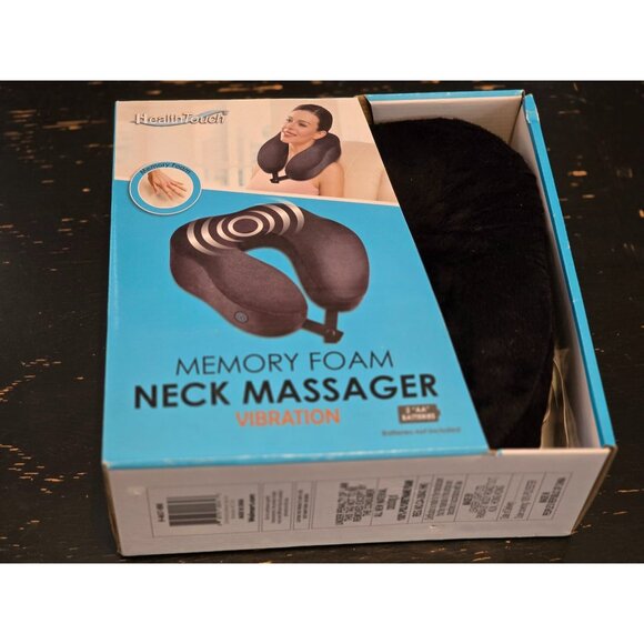 Health Touch Memory Foam Neck Massager Vibration With Soft Cover For Relaxation - Picture 1 of 2